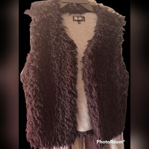 Faux fur vest